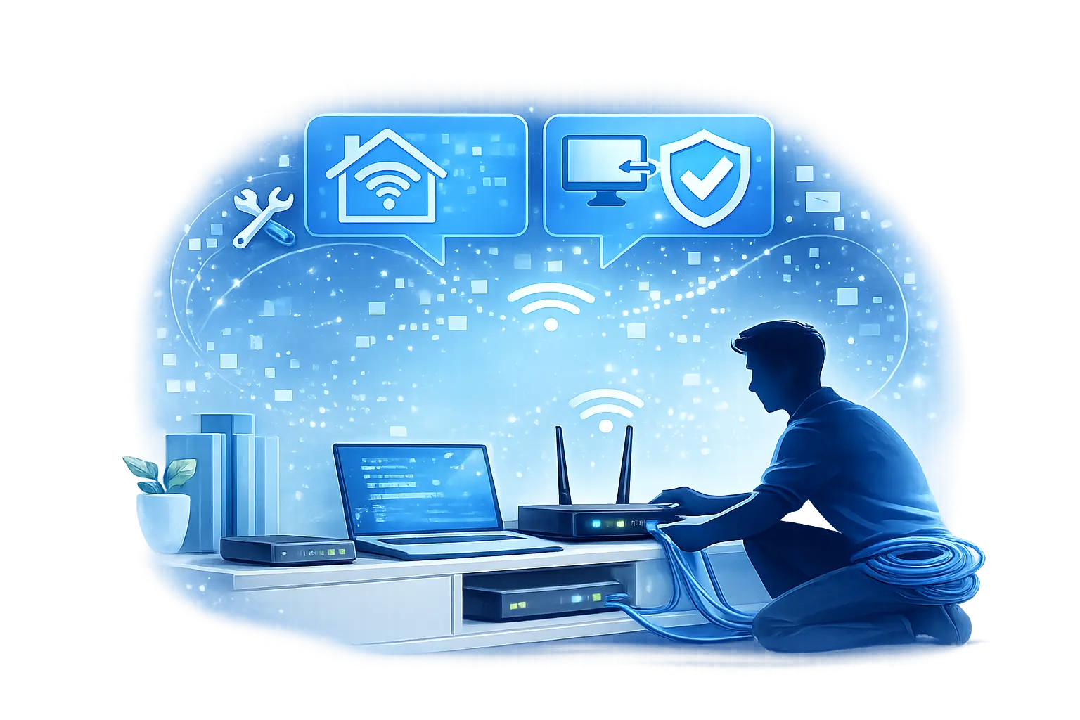 IT Einrichtung Illustration